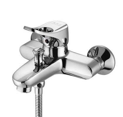 Keramische schijf roestvrij staal bad kraan met 5,5 inch spout bereik