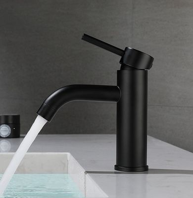 De zwarte van de de Keukenmixer van de Roestvrij staal Enige Hefboom van de de Kraanbadkamers Tapkraan van het de Wasbassin