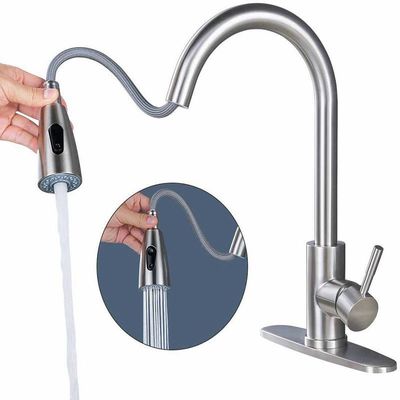 ISO9001 geborstelde de Tapkraanoem van de Roestvrij staalkeuken trekt Waterkraan terug