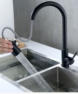 Gepolijste geborstelde kookkraan van roestvrij staal 1,8 GPM Niet gemakkelijk te roesten