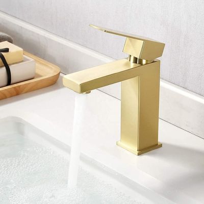 12L/Min Brushed Gold Bathroom Basin-Tapkraan voor de Bureaubouw