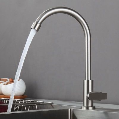 OEM Zilverachtig Luster Single Hole Basin Faucet niet Gemakkelijk om Duurzaam te roesten